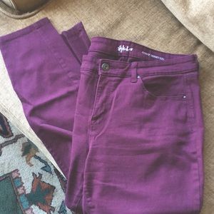 Style & Co sz 14 plum jeans
